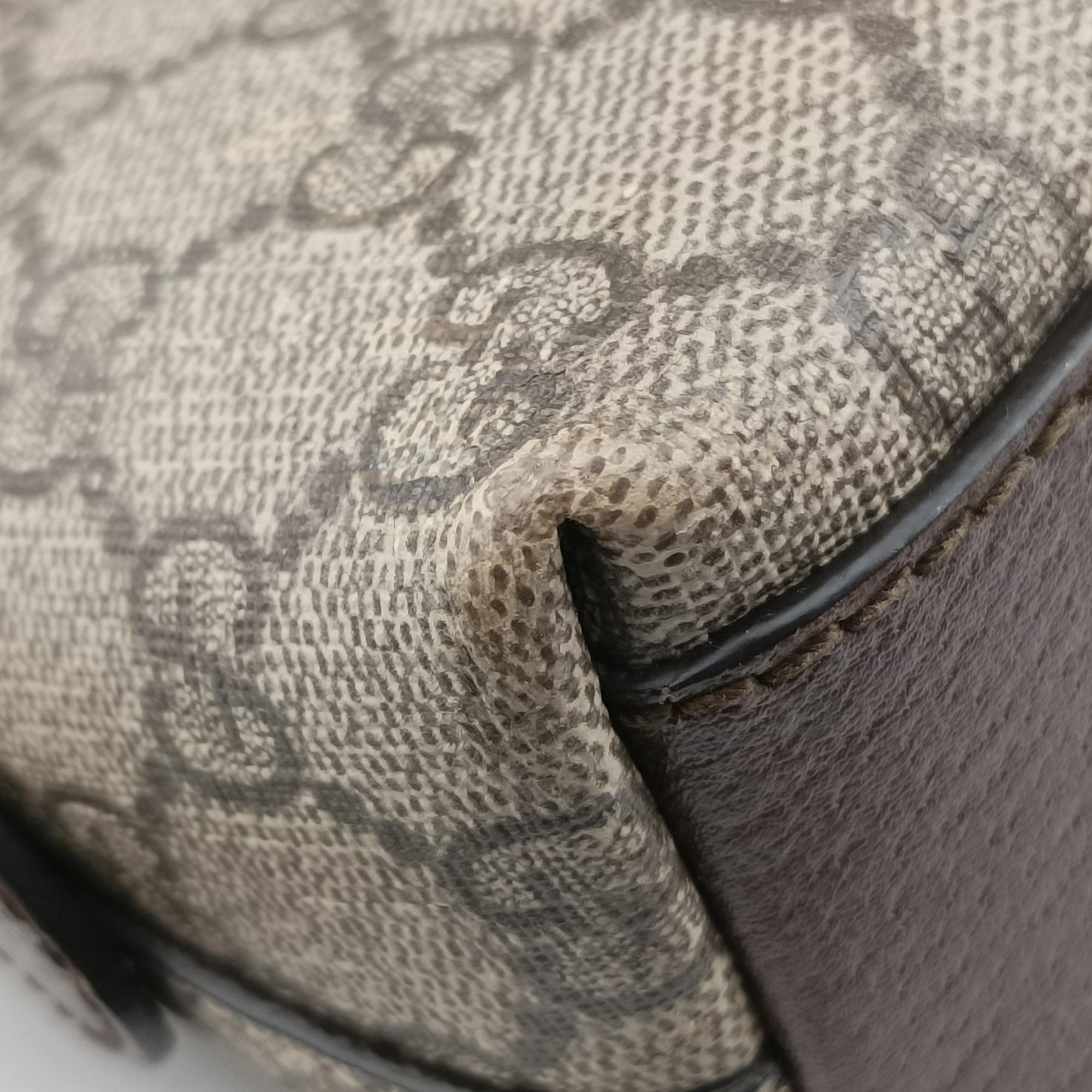 Pre-owned Gucci Ophidia brown×red×green PVC coated canvas×Leather 499621 shoulderbag | stylenewstar