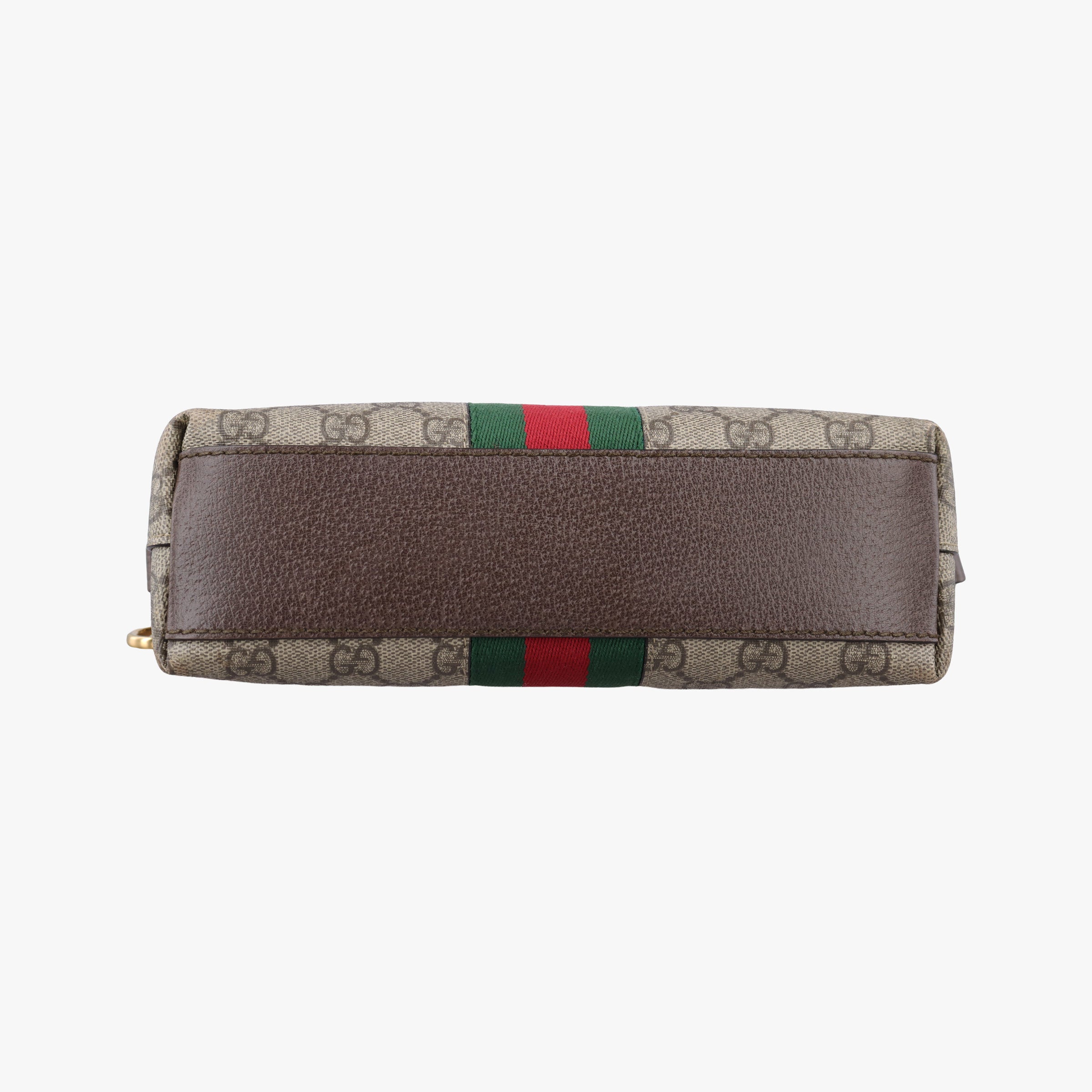Pre-owned Gucci Ophidia brown×red×green PVC coated canvas×Leather 499621 shoulderbag | stylenewstar