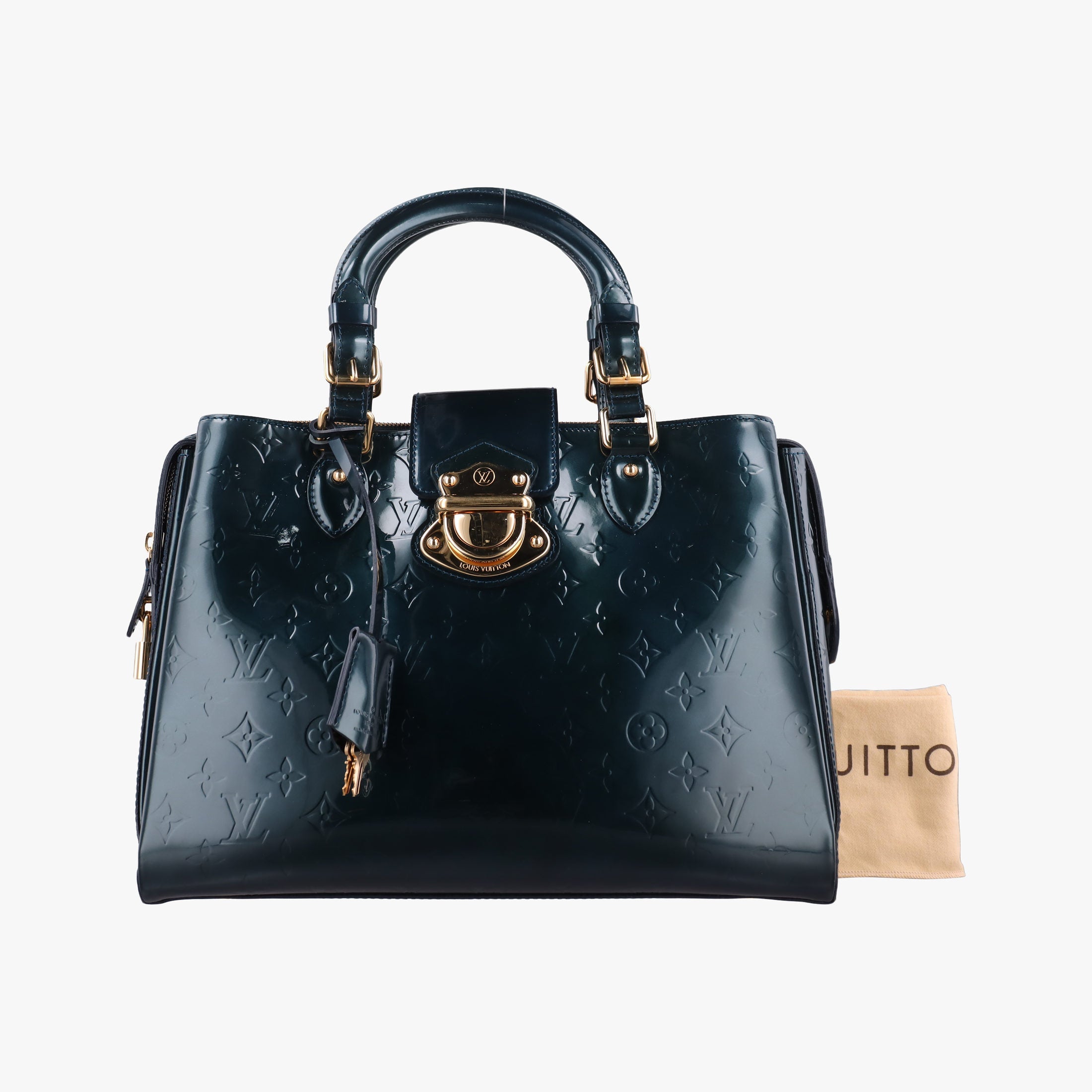 Pre-owned Louis Vuitton MELROSE AVENUE Bleu Nuit Vernis M93756 handbag | stylenewstar