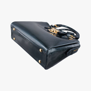 Pre-owned Louis Vuitton MELROSE AVENUE Bleu Nuit Vernis M93756 handbag | stylenewstar