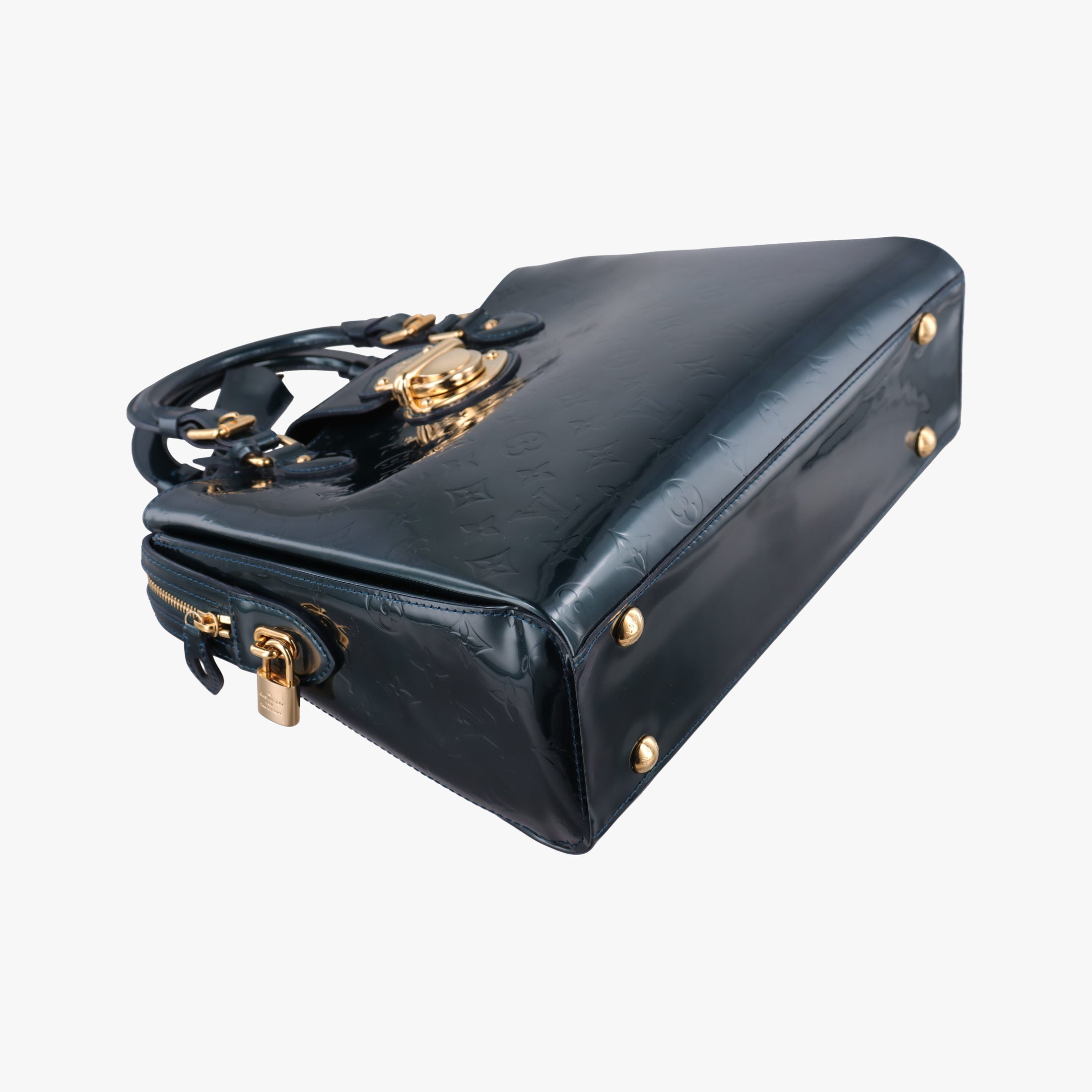 Pre-owned Louis Vuitton MELROSE AVENUE Bleu Nuit Vernis M93756 handbag | stylenewstar