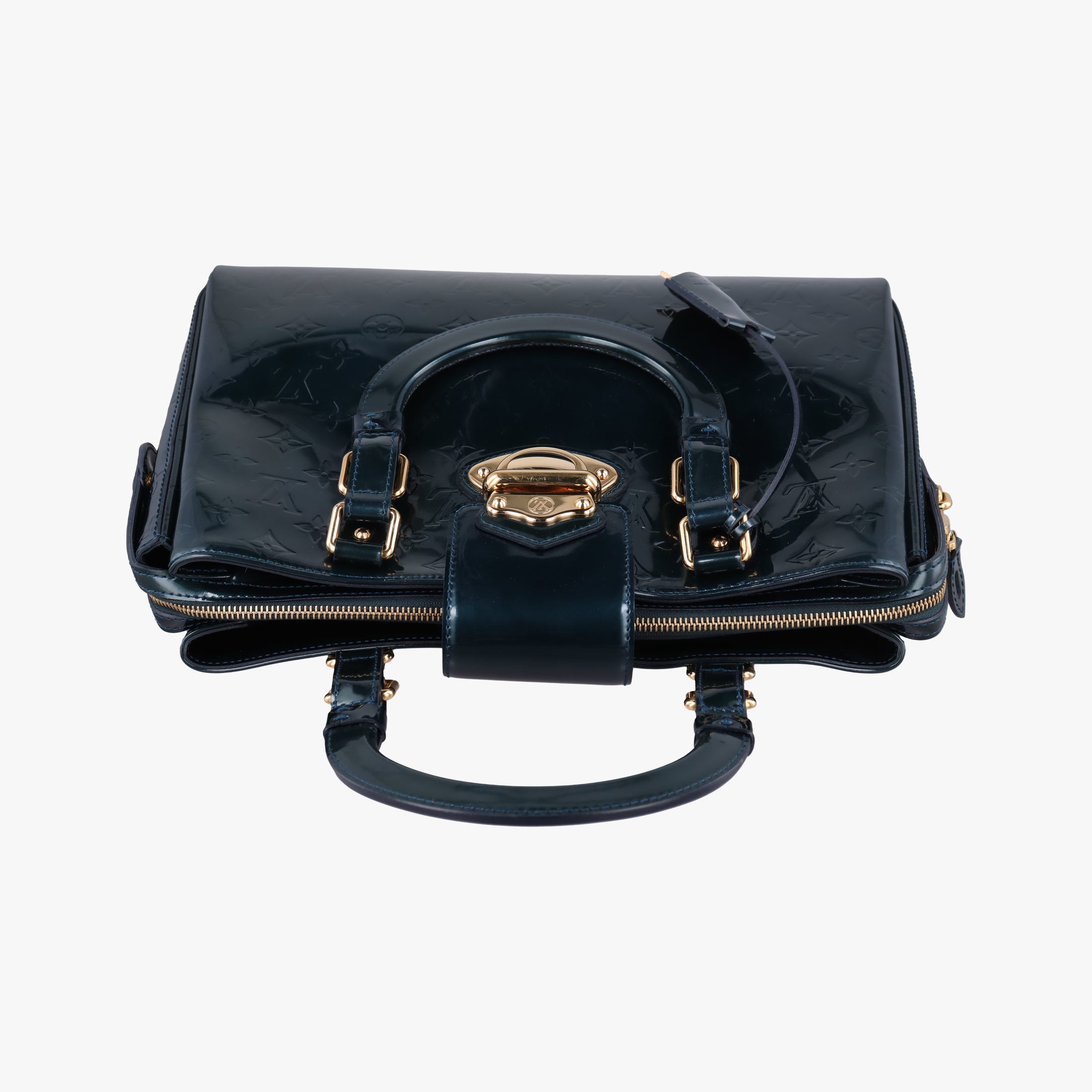 Pre-owned Louis Vuitton MELROSE AVENUE Bleu Nuit Vernis M93756 handbag | stylenewstar