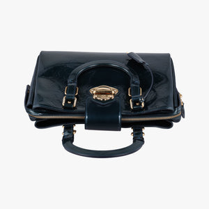 Pre-owned Louis Vuitton MELROSE AVENUE Bleu Nuit Vernis M93756 handbag | stylenewstar