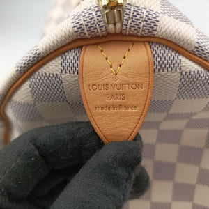 Secondhand Louis Vuitton Speedy 35 Azur Damier Canvas N41535 handbag | stylenewstar