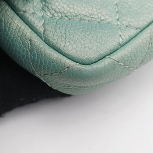Secondhand Chanel Mini Matelasse Pearl Coin Purse Green lambskin AP2119 handbag | stylenewstar