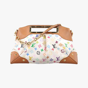 Pre-owned Louis Vuitton JUDY MM white Monogram Multicolor M40255 shoulderbag | stylenewstar