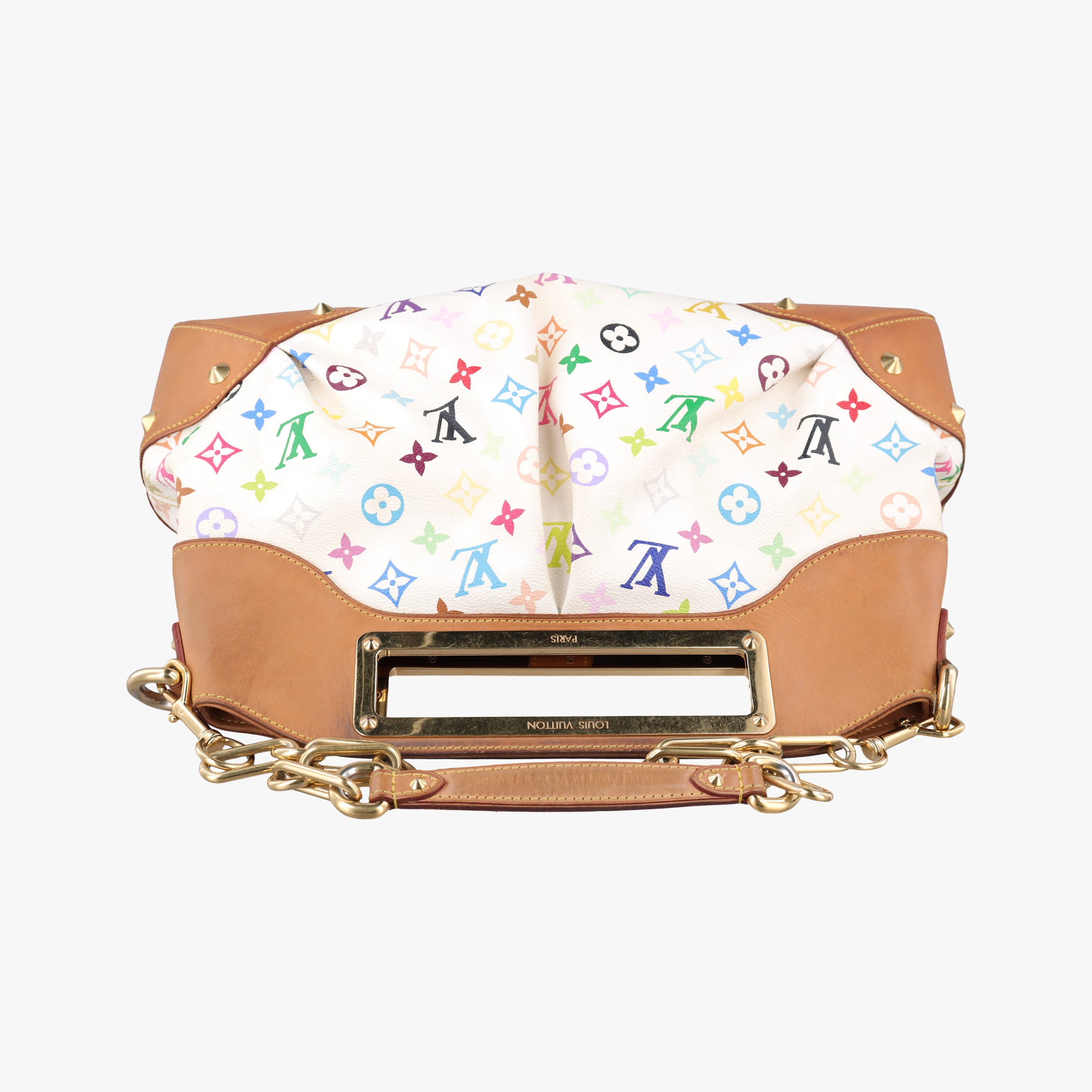 Pre-owned Louis Vuitton JUDY MM white Monogram Multicolor M40255 shoulderbag | stylenewstar