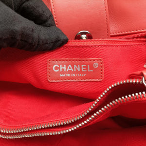 Pre-owned Chanel Up in the Air Perforated French Riviera Orange lambskin A67654 shoulderbag | stylenewstar