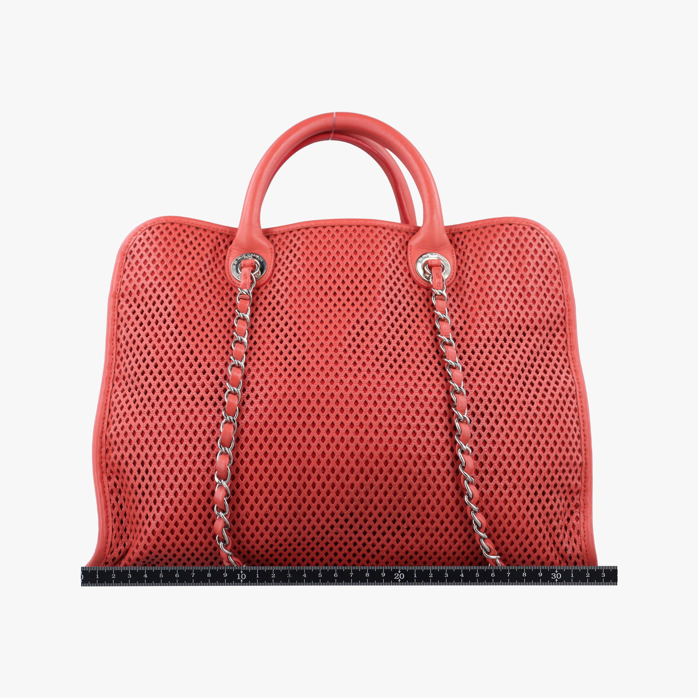 Pre-owned Chanel Up in the Air Perforated French Riviera Orange lambskin A67654 shoulderbag | stylenewstar