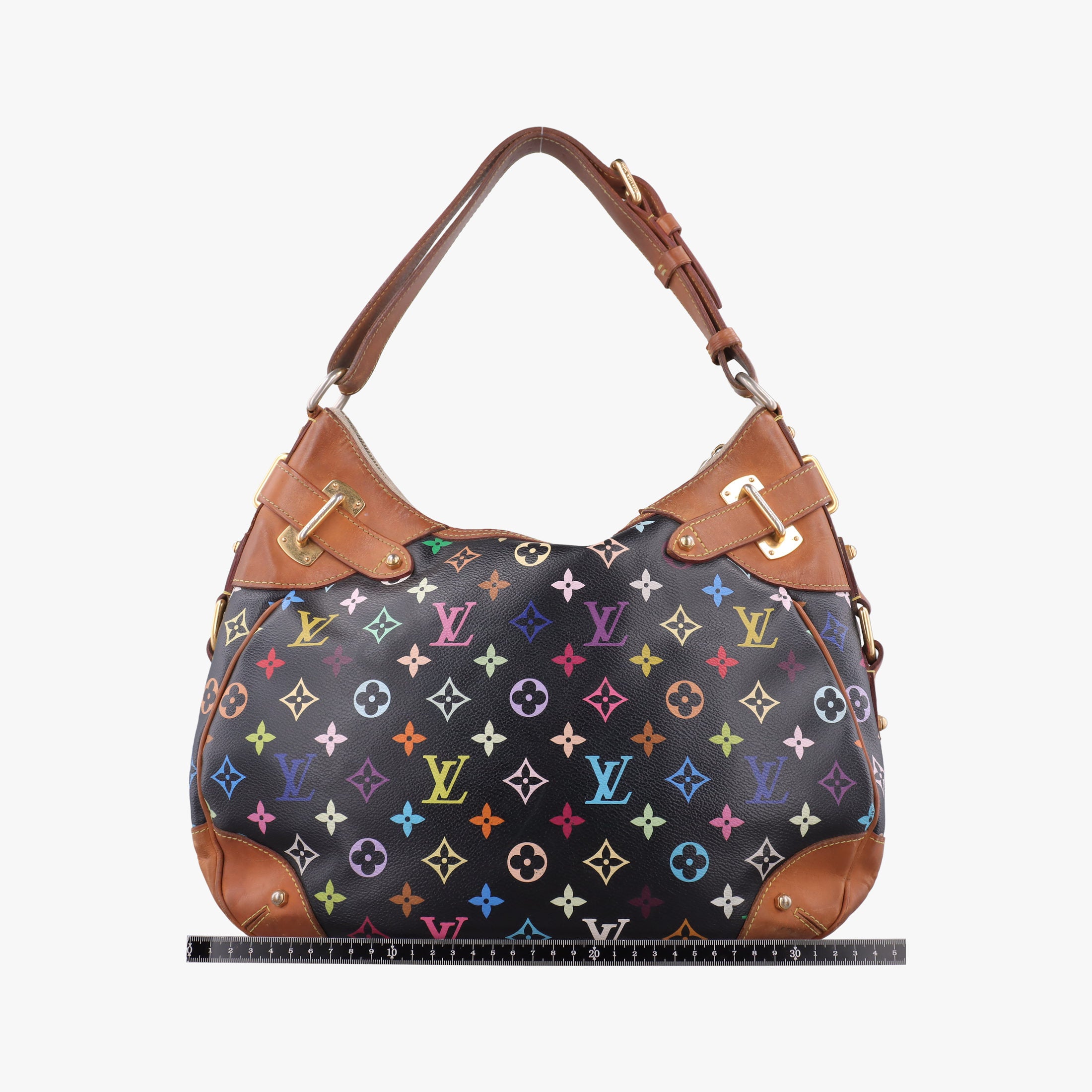 Pre-owned Louis Vuitton GRETA Noir Monogram Multicolor M40196 shoulderbag | stylenewstar