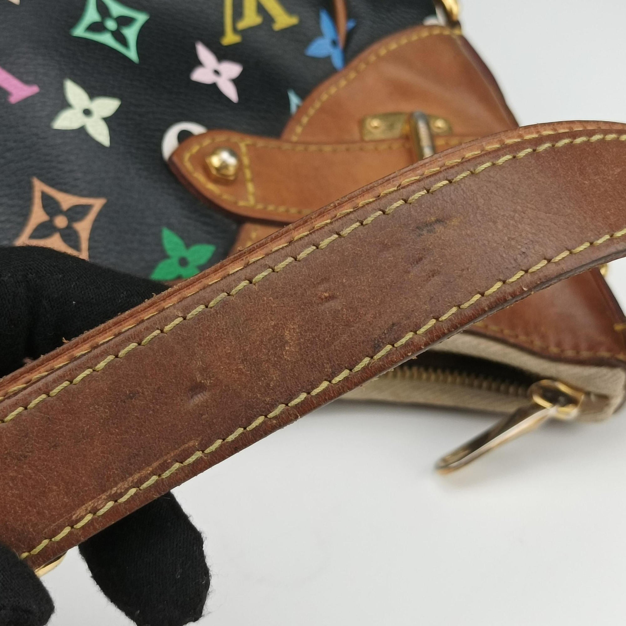 Pre-owned Louis Vuitton GRETA Noir Monogram Multicolor M40196 shoulderbag | stylenewstar