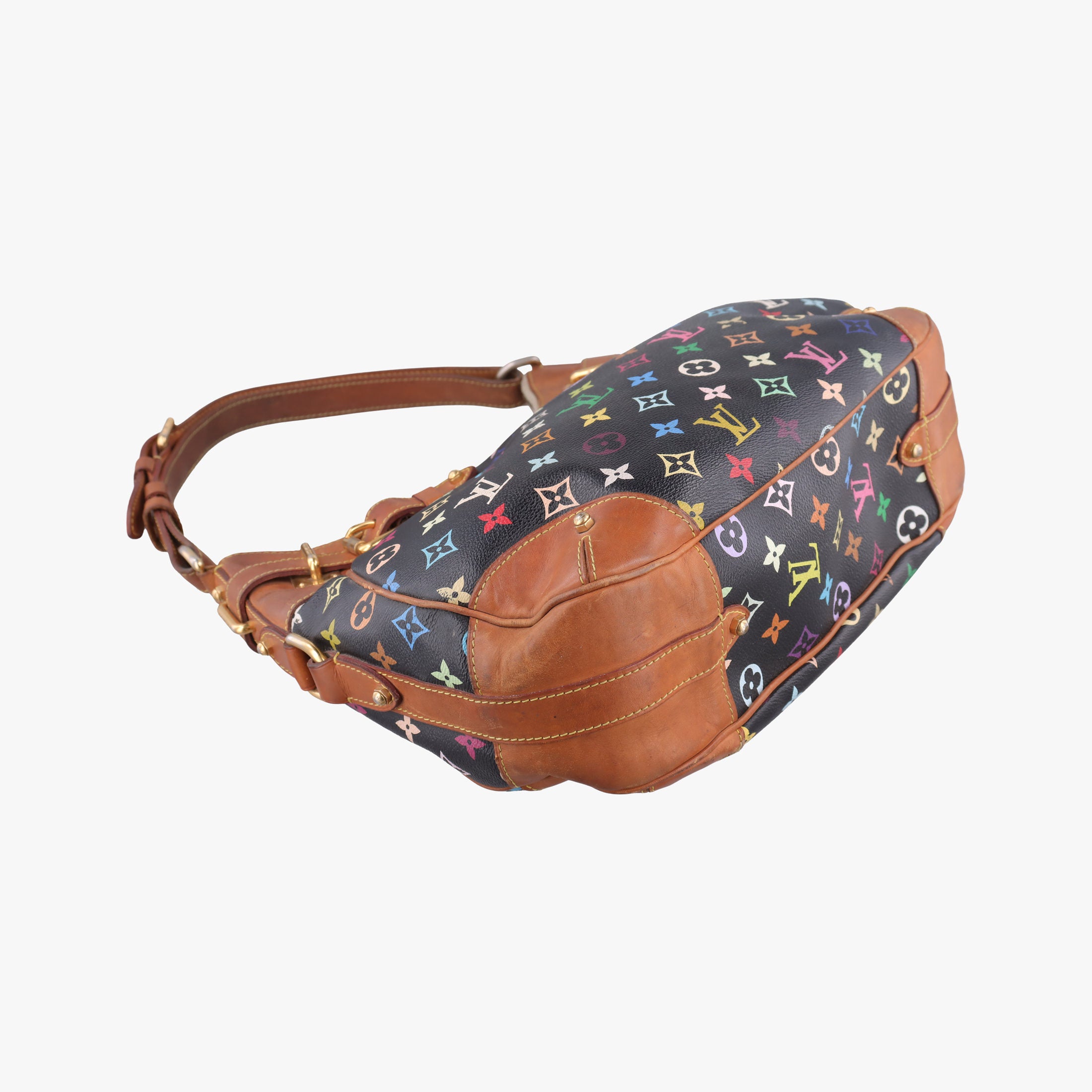 Pre-owned Louis Vuitton GRETA Noir Monogram Multicolor M40196 shoulderbag | stylenewstar