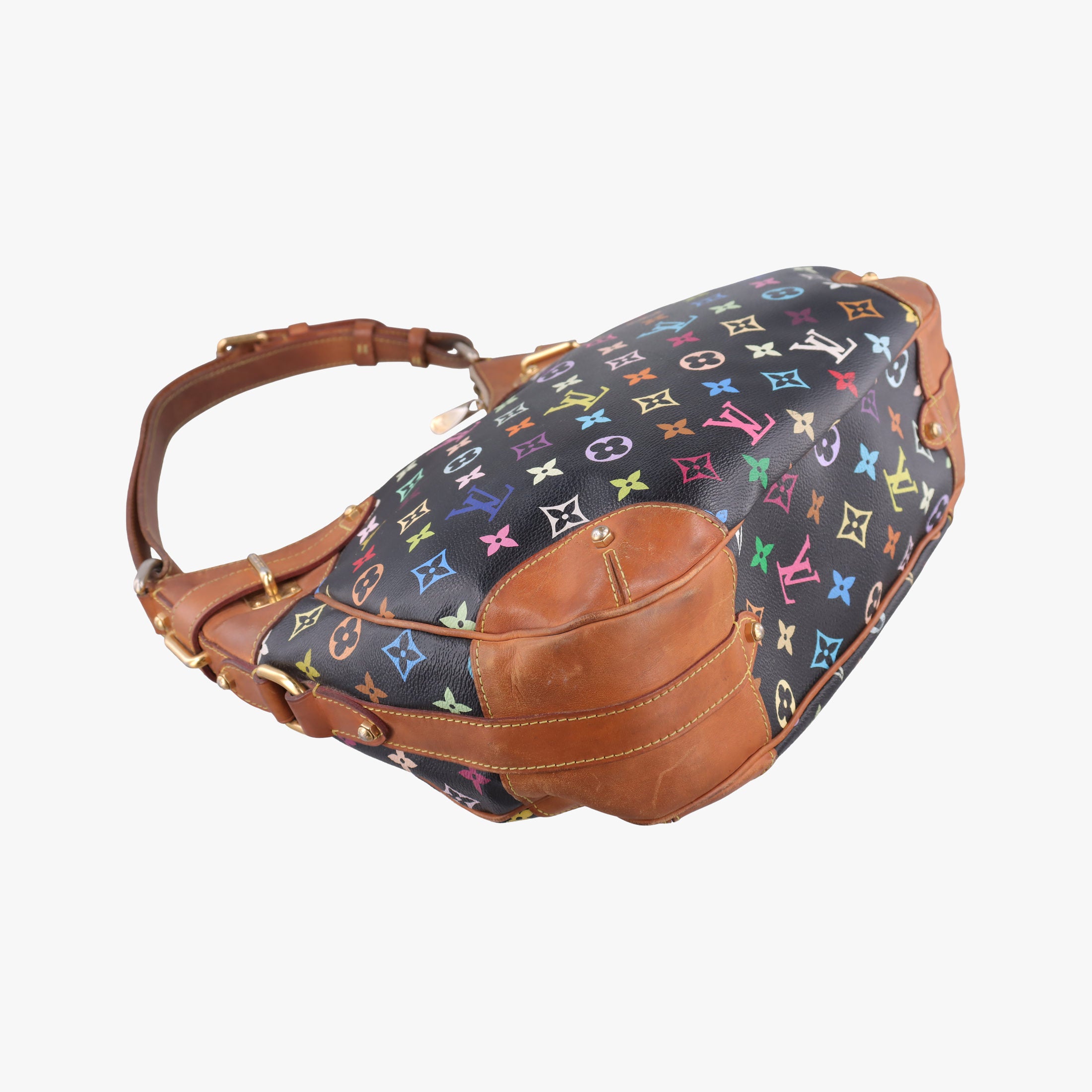 Pre-owned Louis Vuitton GRETA Noir Monogram Multicolor M40196 shoulderbag | stylenewstar