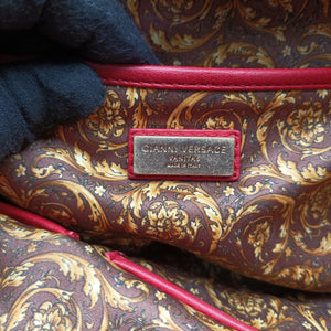 Pre-owned VERSACE Medusa Red Leather  handbag | stylenewstar