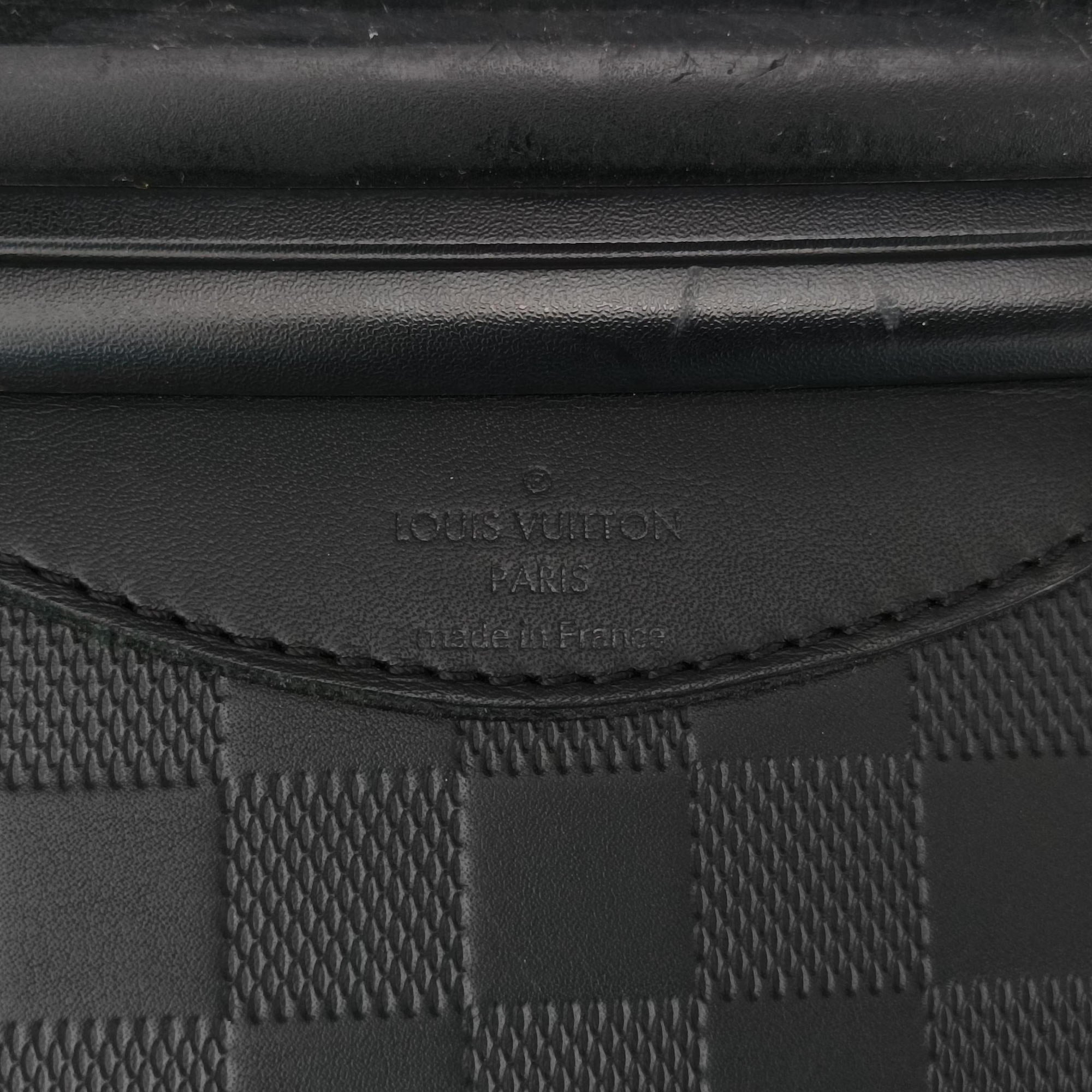 Pre-owned Louis Vuitton Pegase55 Case Matte Black Damier Infini N41231 suitcase | stylenewstar
