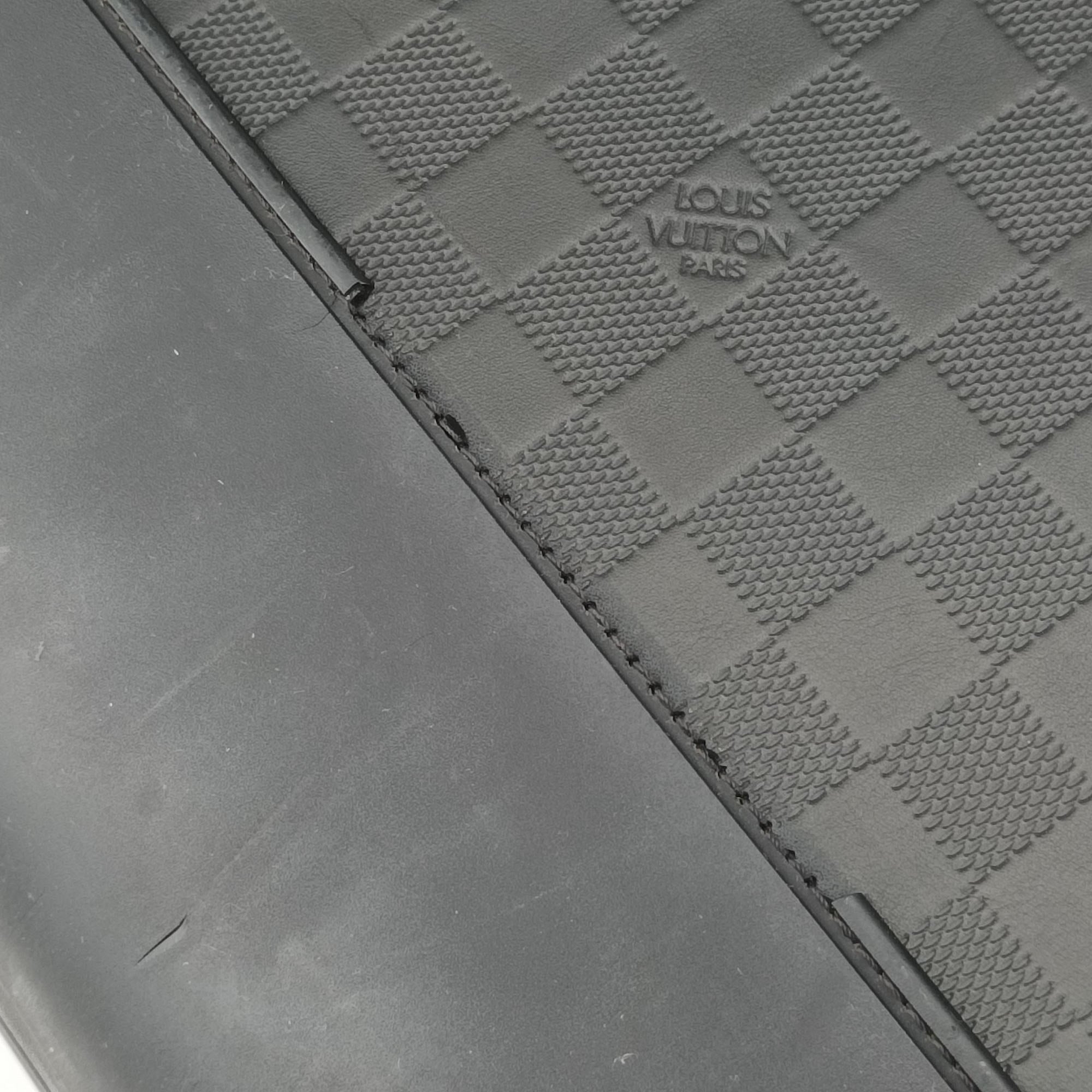 Pre-owned Louis Vuitton Pegase55 Case Matte Black Damier Infini N41231 suitcase | stylenewstar