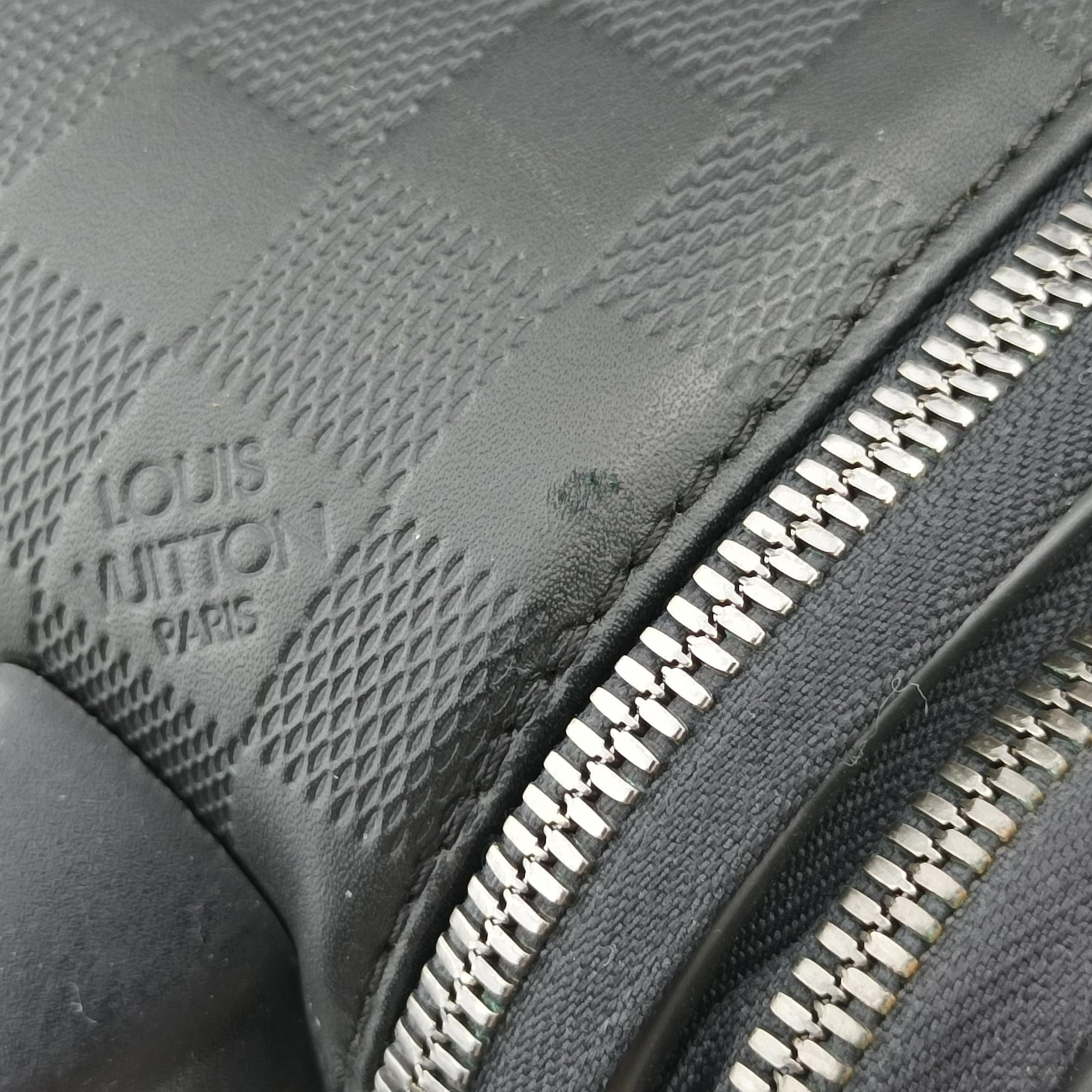 Pre-owned Louis Vuitton Pegase55 Case Matte Black Damier Infini N41231 suitcase | stylenewstar