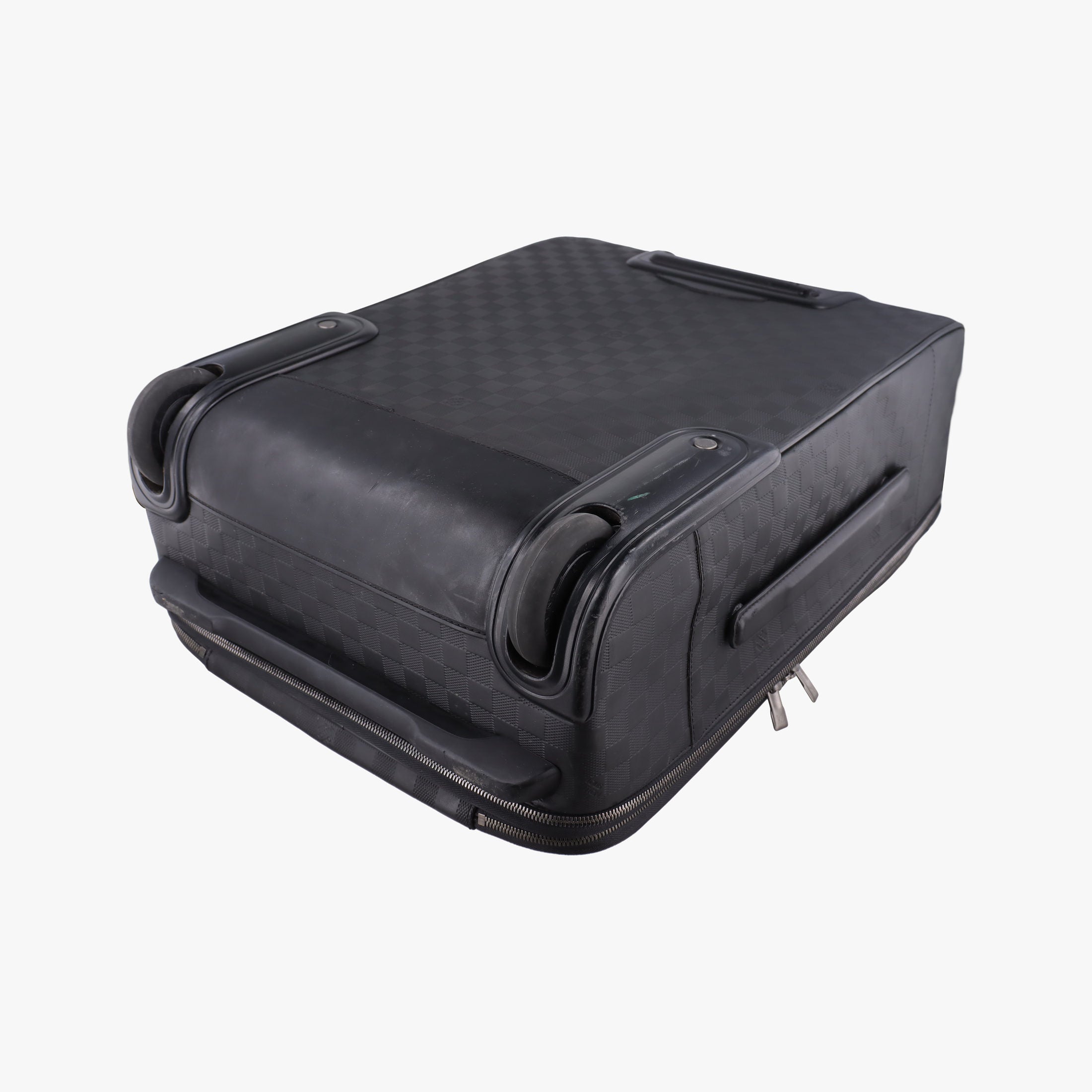 Pre-owned Louis Vuitton Pegase55 Case Matte Black Damier Infini N41231 suitcase | stylenewstar