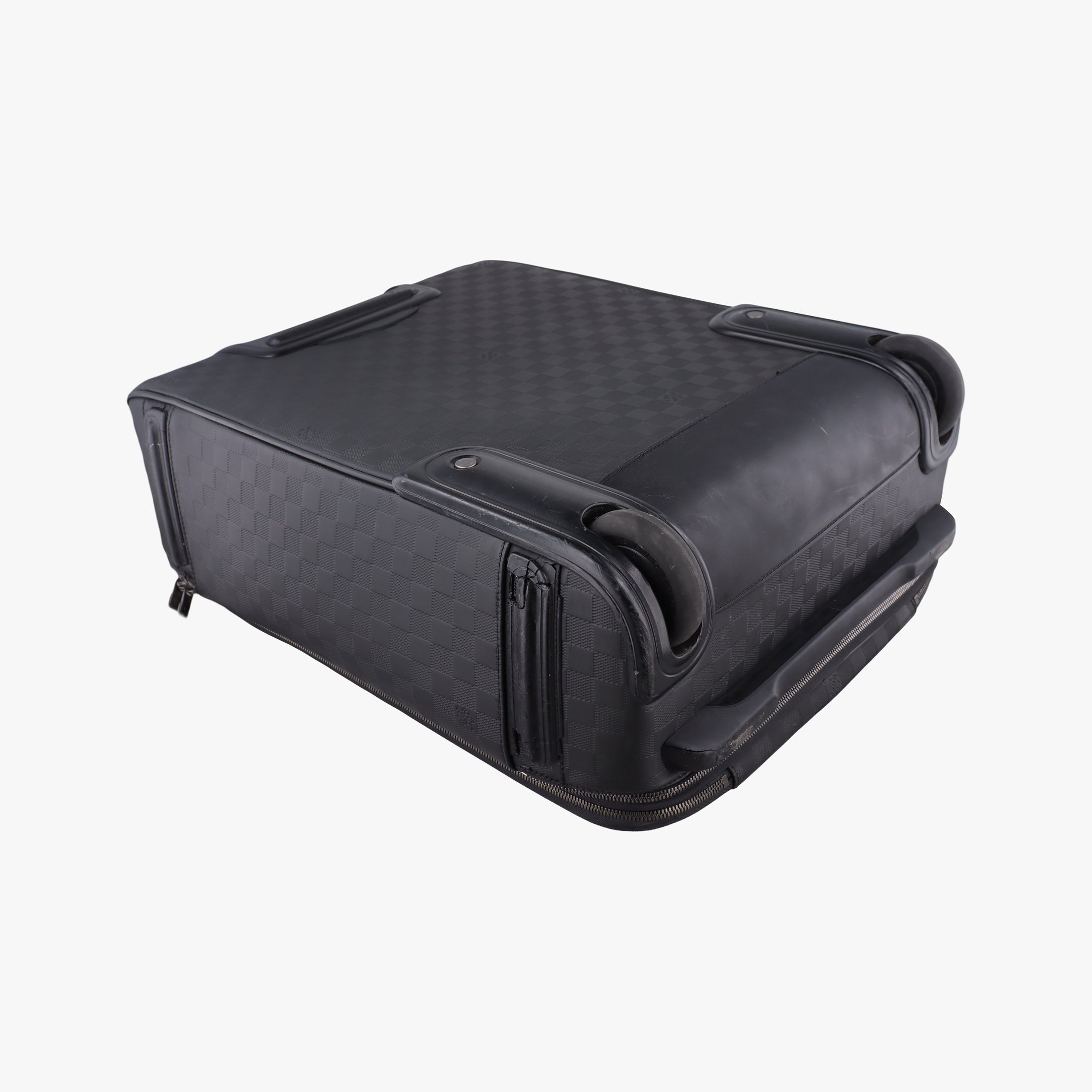 Pre-owned Louis Vuitton Pegase55 Case Matte Black Damier Infini N41231 suitcase | stylenewstar