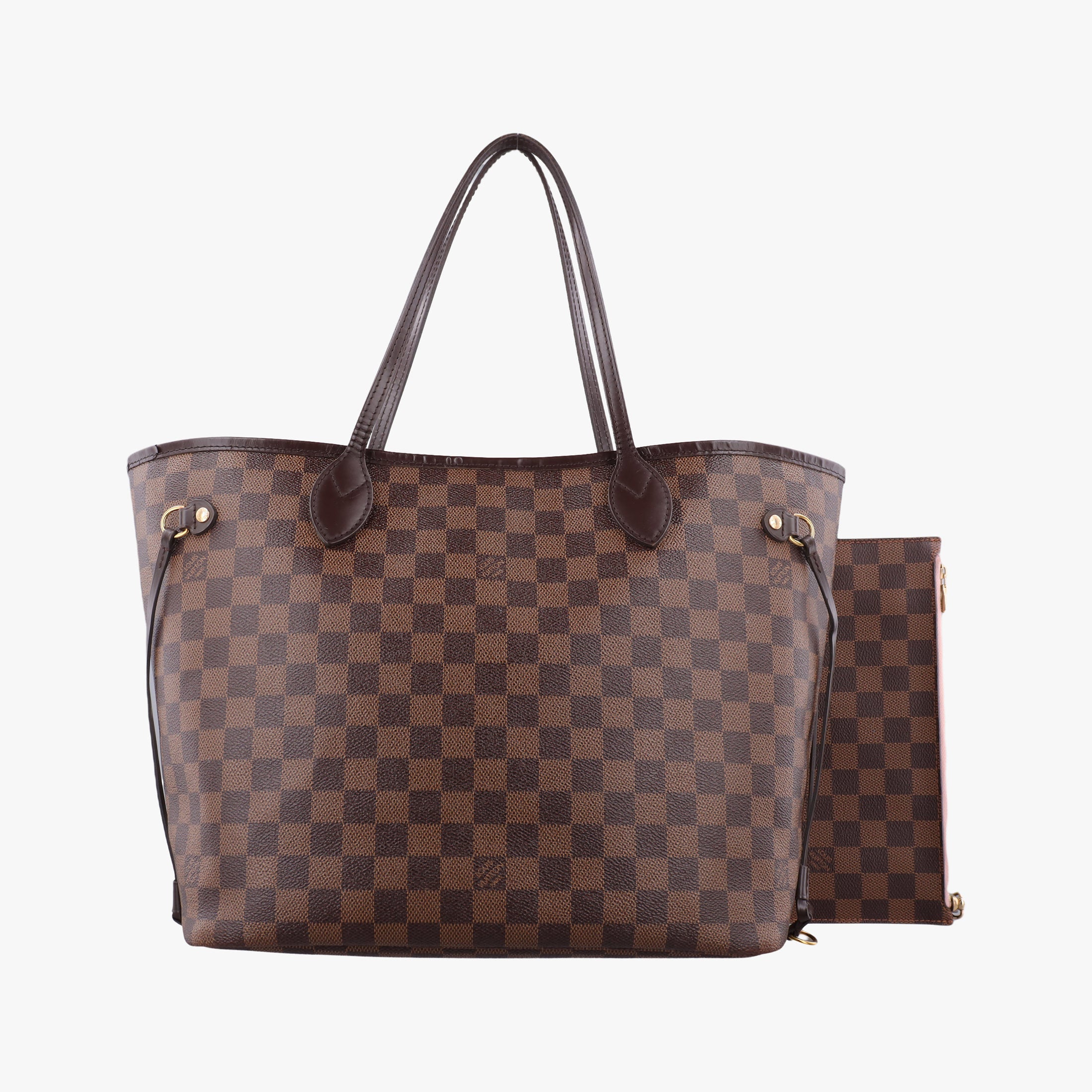 Pre-owned Louis Vuitton NEVERFULL MM EBENE Damier Canvas N51105 handbag | stylenewstar