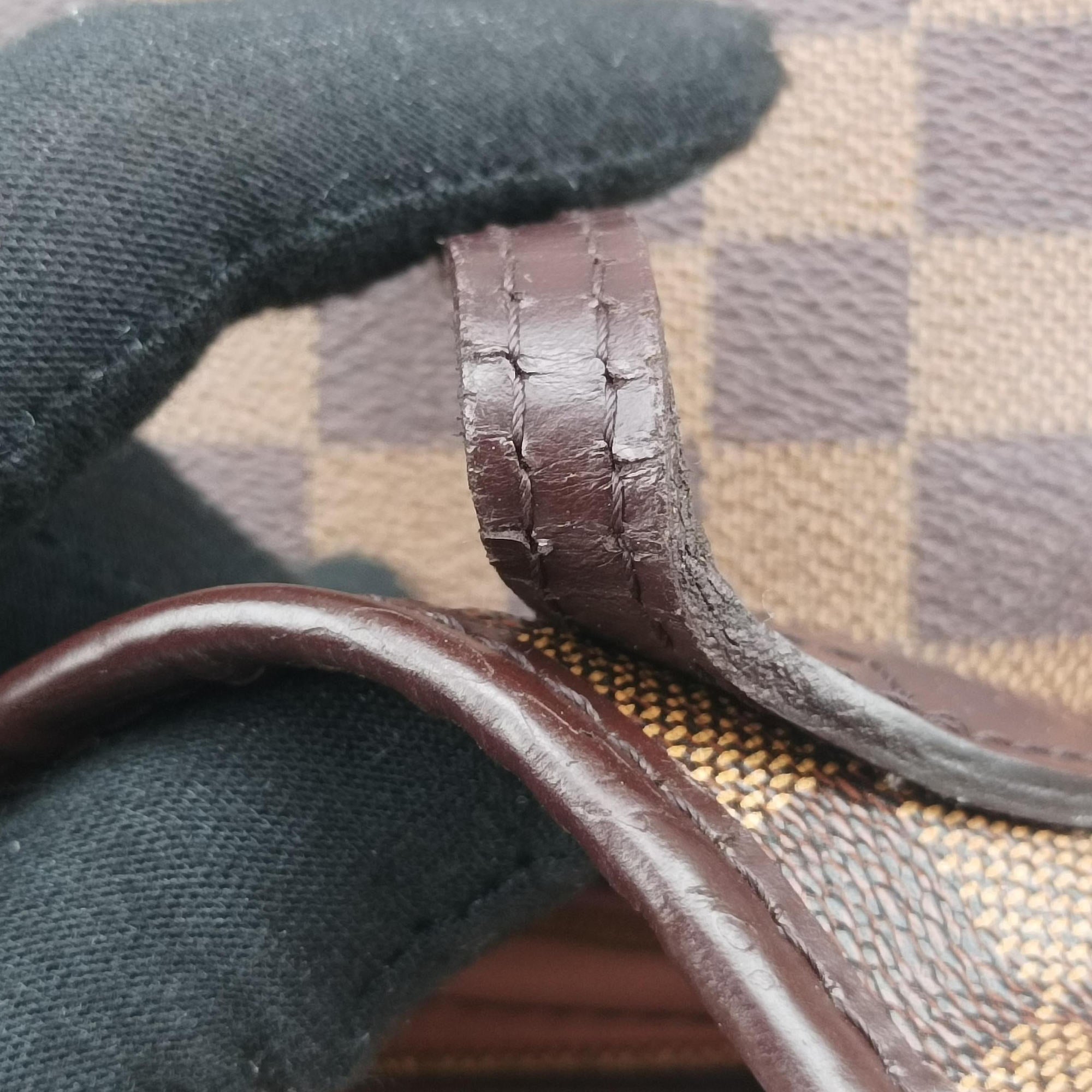 Pre-owned Louis Vuitton NEVERFULL MM EBENE Damier Canvas N51105 handbag | stylenewstar