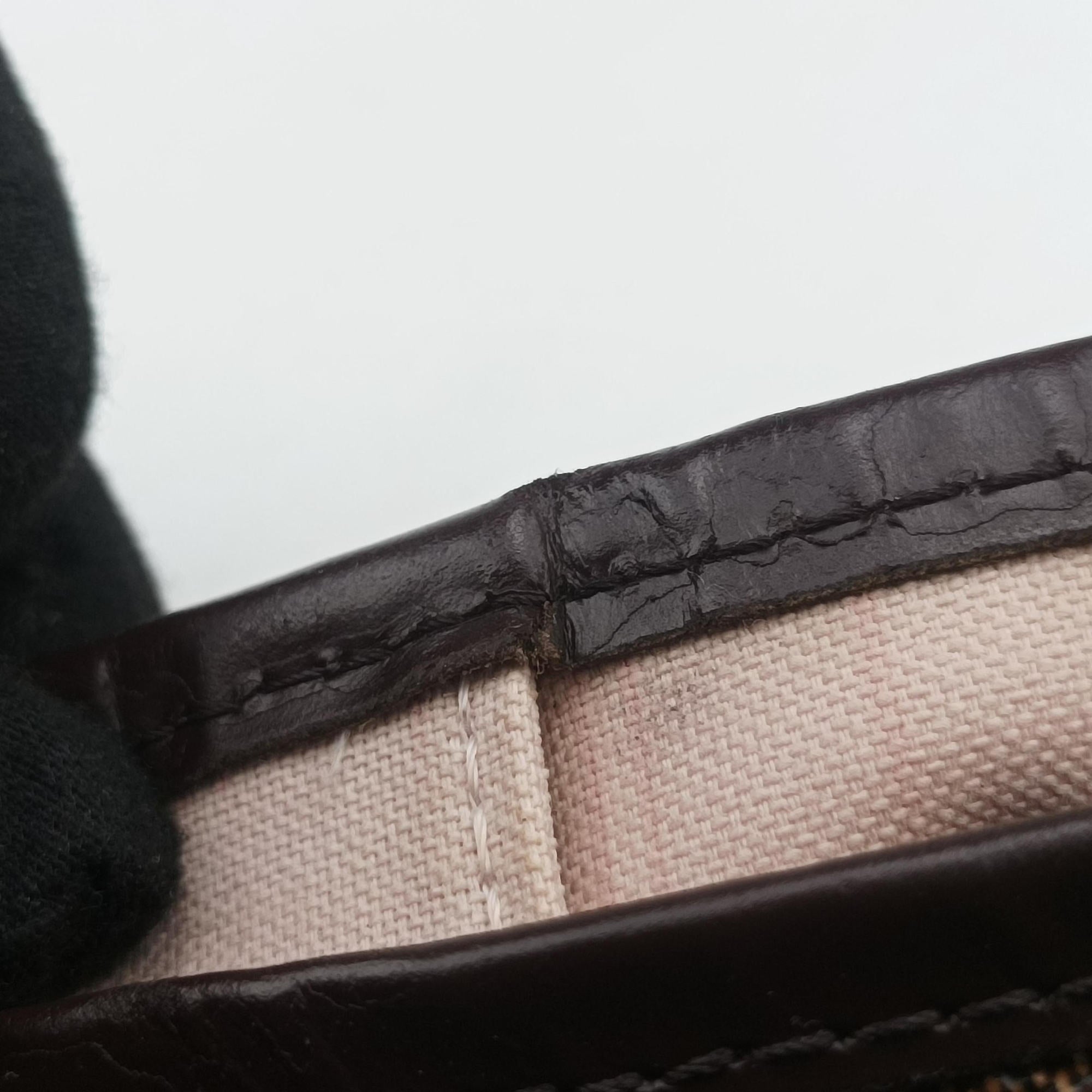 Pre-owned Louis Vuitton NEVERFULL MM EBENE Damier Canvas N51105 handbag | stylenewstar