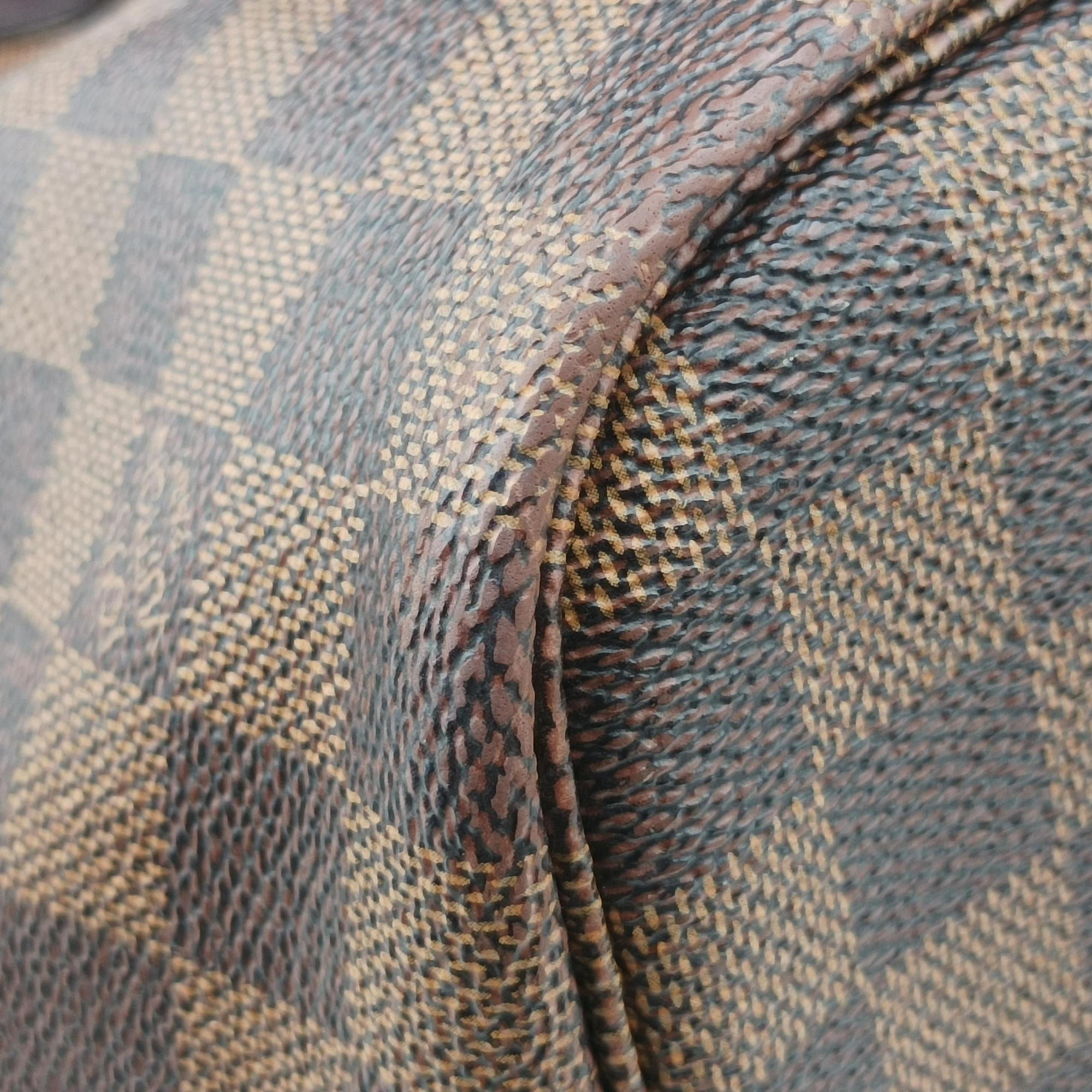 Pre-owned Louis Vuitton NEVERFULL MM EBENE Damier Canvas N51105 handbag | stylenewstar
