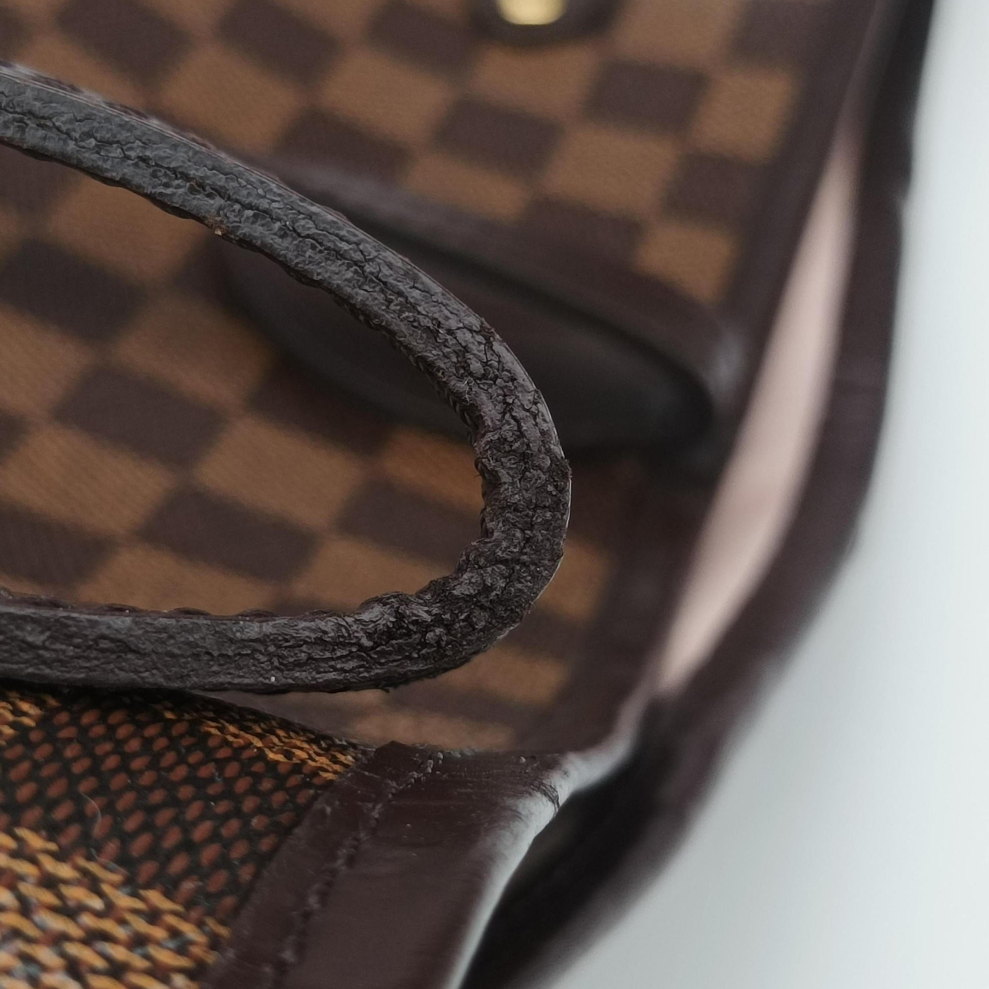 Pre-owned Louis Vuitton NEVERFULL MM EBENE Damier Canvas N51105 handbag | stylenewstar