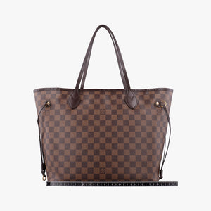 Pre-owned Louis Vuitton NEVERFULL MM EBENE Damier Canvas N51105 handbag | stylenewstar
