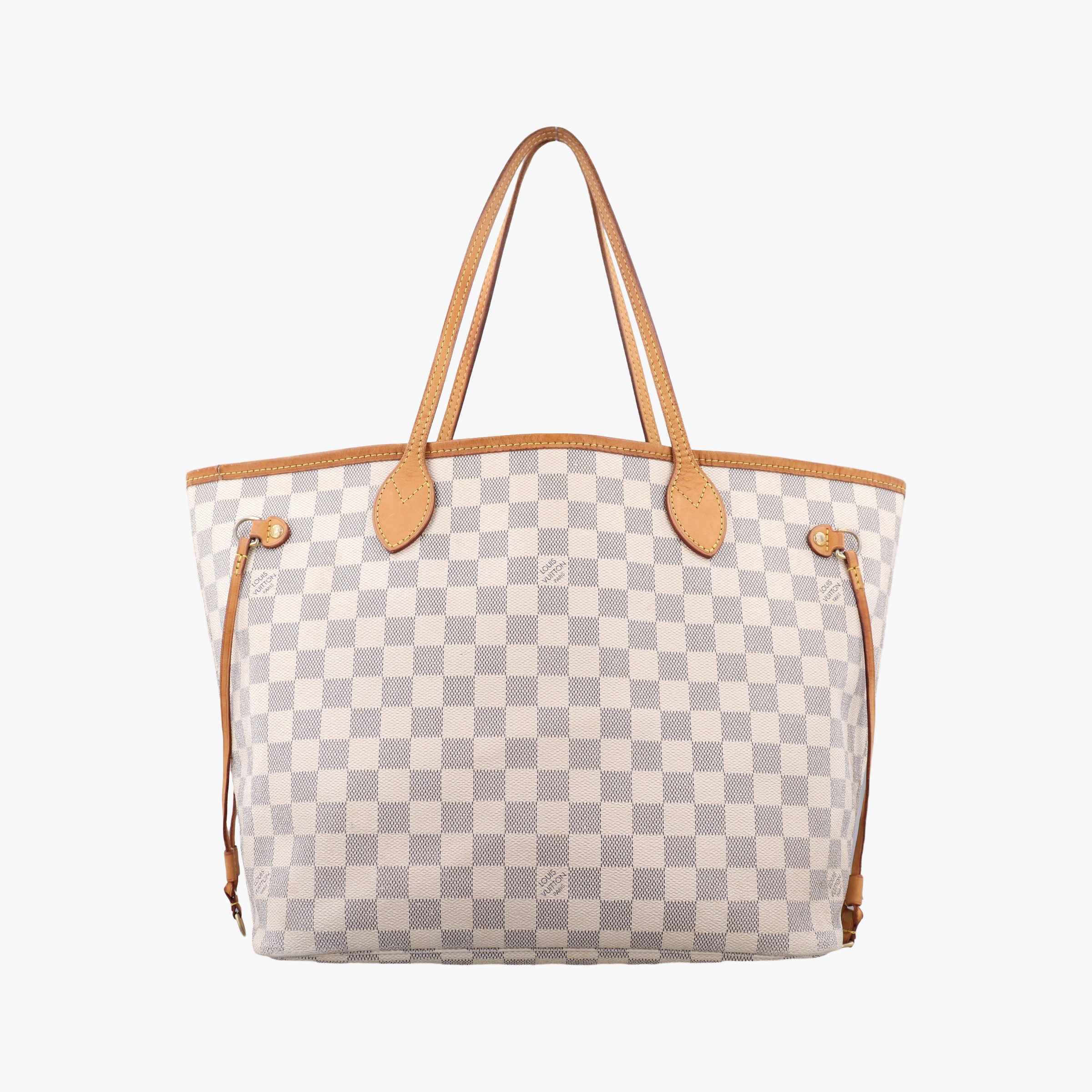 Pre-owned Louis Vuitton Neverfull MM Azur Damier Canvas N51107 handbag | stylenewstar