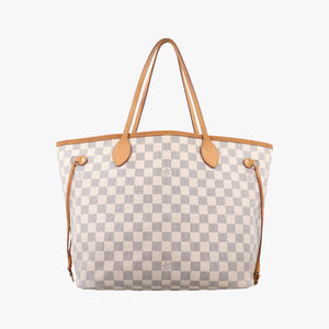 Pre-owned Louis Vuitton Neverfull MM Azur Damier Canvas N51107 handbag | stylenewstar