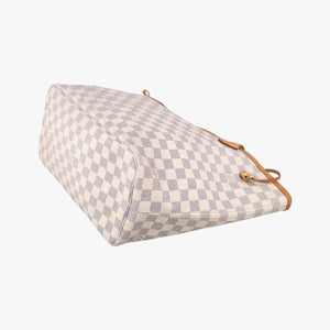 Pre-owned Louis Vuitton Neverfull MM Azur Damier Canvas N51107 handbag | stylenewstar
