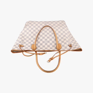 Pre-owned Louis Vuitton Neverfull MM Azur Damier Canvas N51107 handbag | stylenewstar