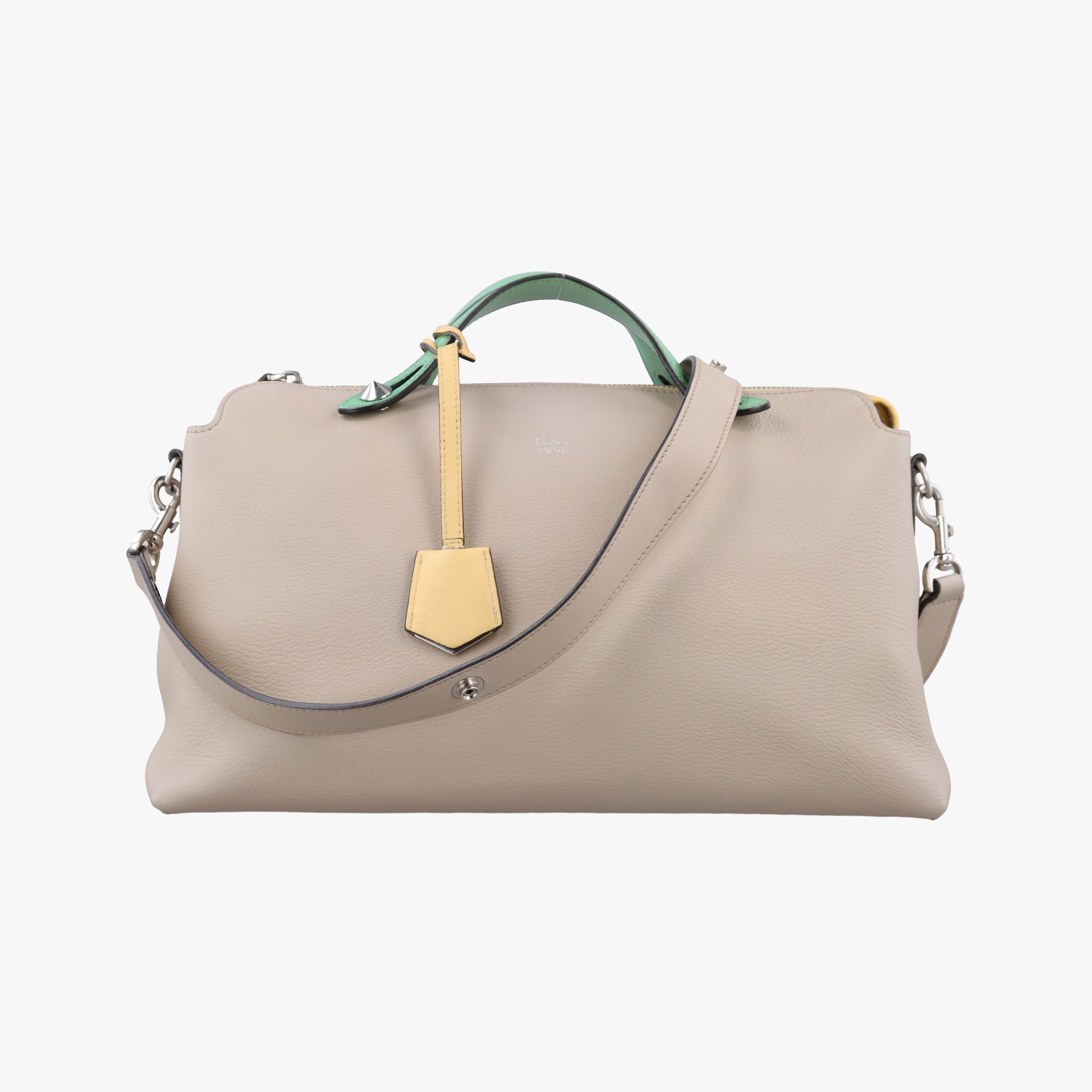 Pre-owned Fendi By The Way Beige Leather 8BL125 shoulderbag | stylenewstar