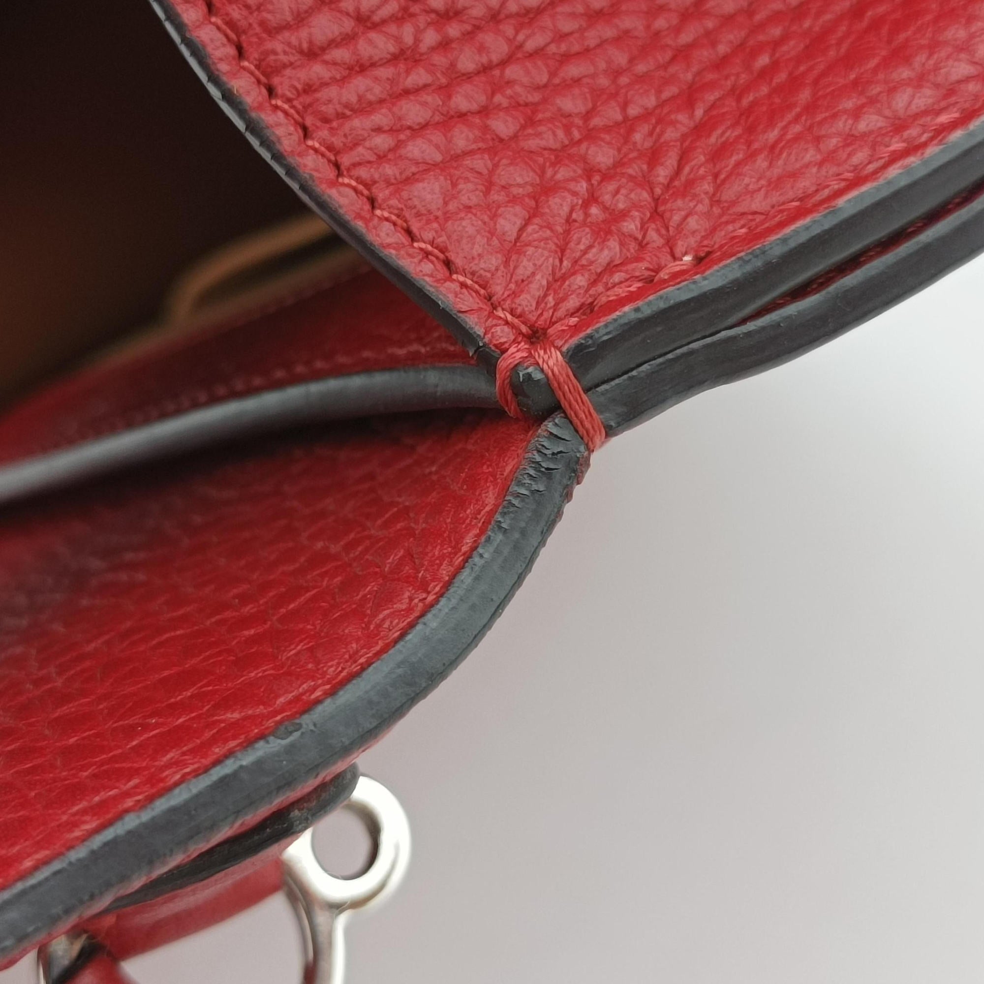 Pre-owned Moynat Legenne PM Red leather  shoulderbag | stylenewstar