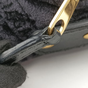 Secondhand Balenciaga Souvenir XS Black Jacquard Velvet  bum bag/waist bag | stylenewstar