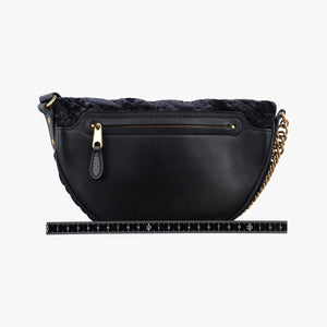 Secondhand Balenciaga Souvenir XS Black Jacquard Velvet  bum bag/waist bag | stylenewstar