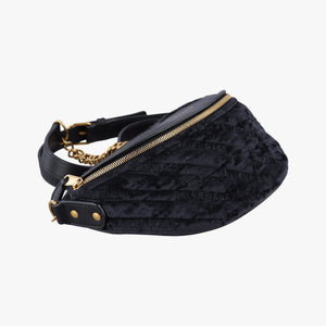 Secondhand Balenciaga Souvenir XS Black Jacquard Velvet  bum bag/waist bag | stylenewstar