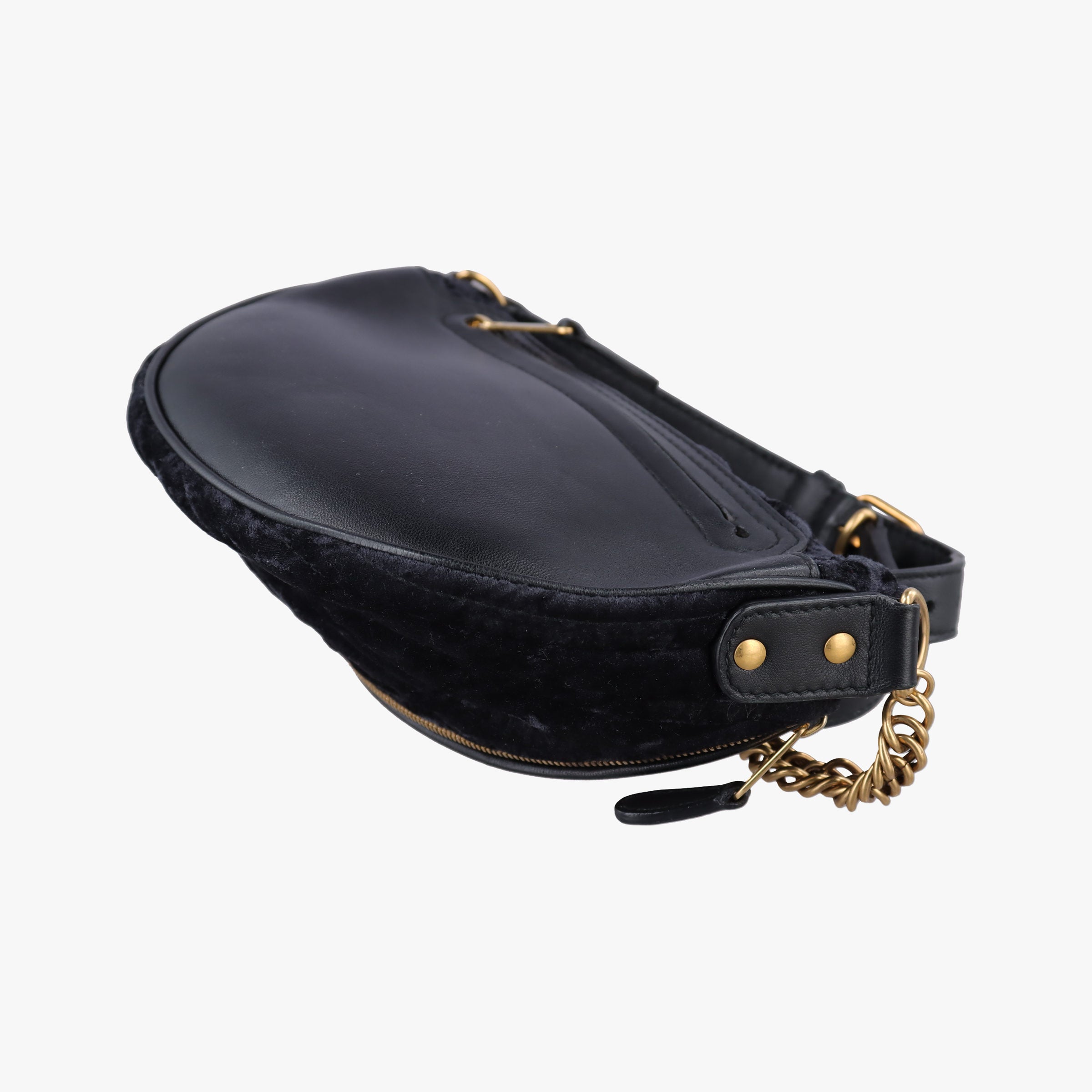 Secondhand Balenciaga Souvenir XS Black Jacquard Velvet  bum bag/waist bag | stylenewstar