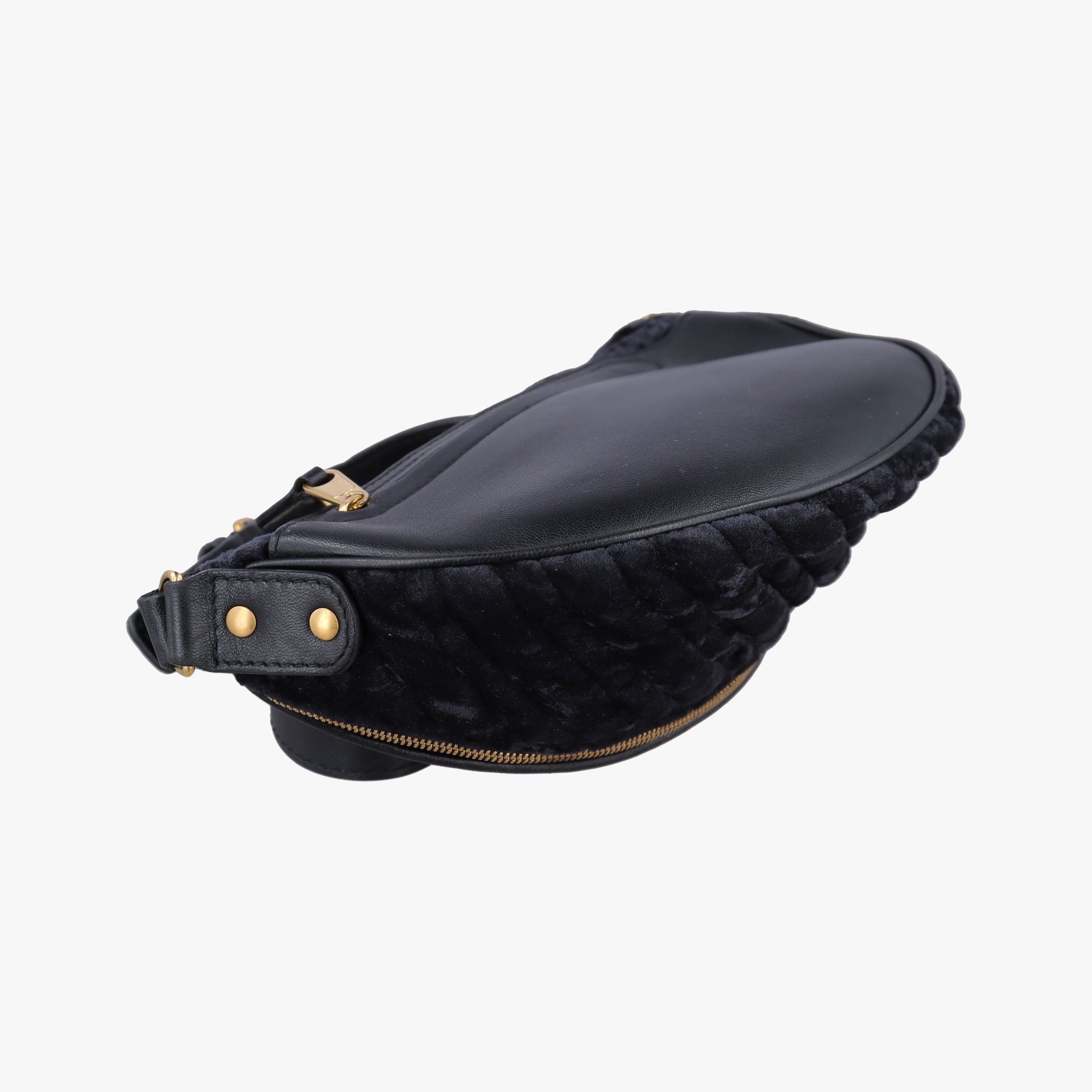 Secondhand Balenciaga Souvenir XS Black Jacquard Velvet  bum bag/waist bag | stylenewstar
