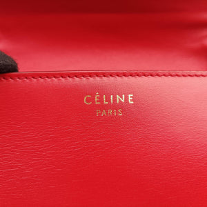 Pre-owned Celine Classic Box Red Leather  shoulderbag | stylenewstar