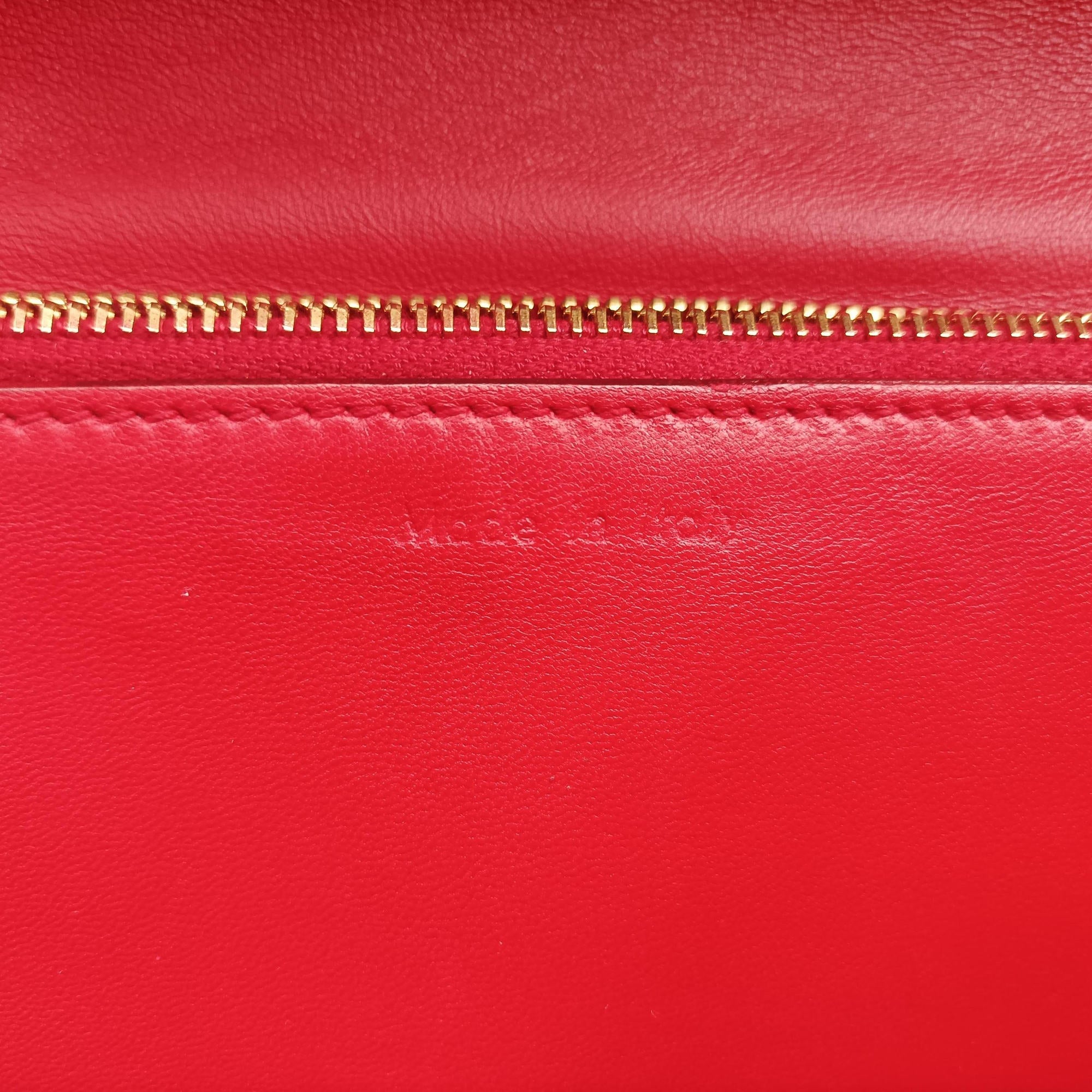 Pre-owned Celine Classic Box Red Leather  shoulderbag | stylenewstar