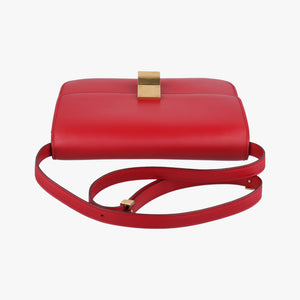 Pre-owned Celine Classic Box Red Leather  shoulderbag | stylenewstar
