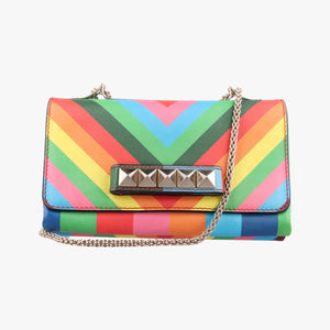 Pre-owned Valentino Rockstud Va Va Voom Multicolour Leather  shoulderbag | stylenewstar