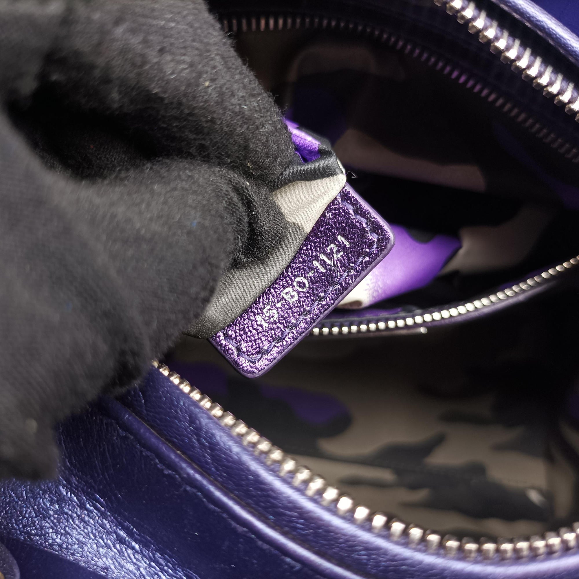 Pre-owned Christian Dior Lady Dior Purple×Orange×Brown Lambskin  shoulderbag | stylenewstar