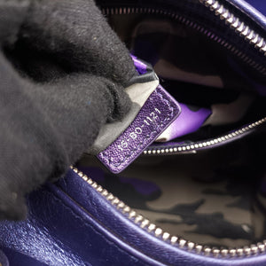 Pre-owned Christian Dior Lady Dior Purple×Orange×Brown Lambskin  shoulderbag | stylenewstar