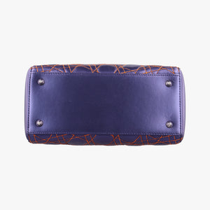 Pre-owned Christian Dior Lady Dior Purple×Orange×Brown Lambskin  shoulderbag | stylenewstar