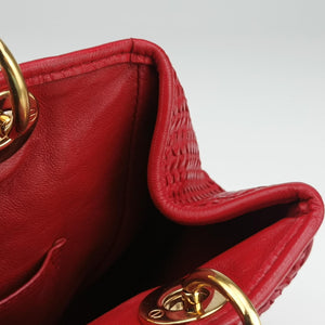 Pre-owned Christian Dior Soft Lady Dior Red lambskin  handbag | stylenewstar
