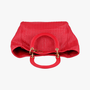Pre-owned Christian Dior Soft Lady Dior Red lambskin  handbag | stylenewstar