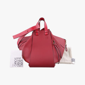 Pre-owned Loewe Hammock Burgundy Leather  shoulderbag | stylenewstar
